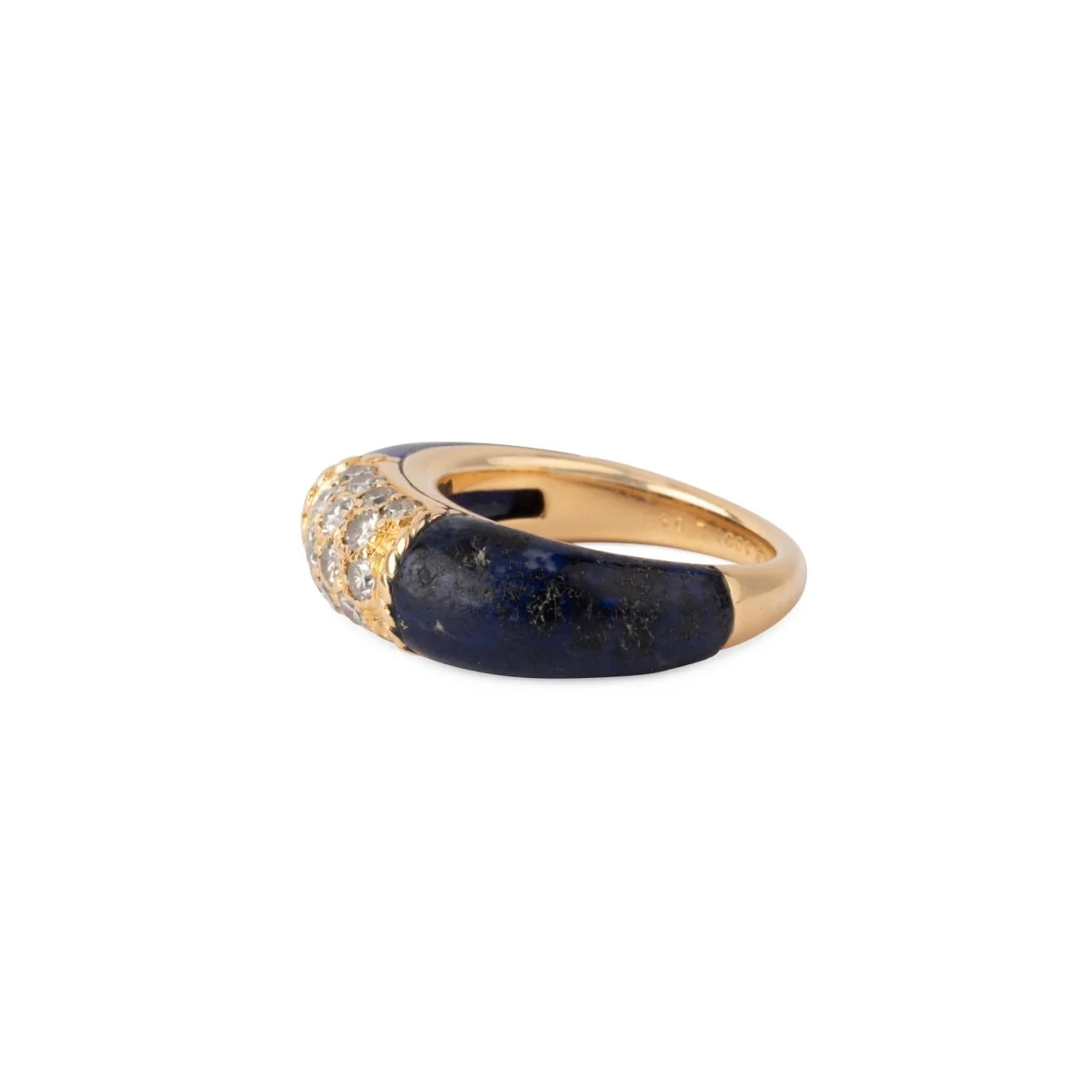 Bague Jonc VAN CLEEF & ARPELS "Philippine" en or jaune, lapis-lazuli et diamants - Image 4