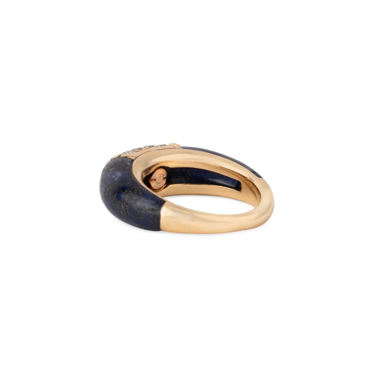 Bague Jonc VAN CLEEF & ARPELS "Philippine" en or jaune, lapis-lazuli et diamants - Image 5