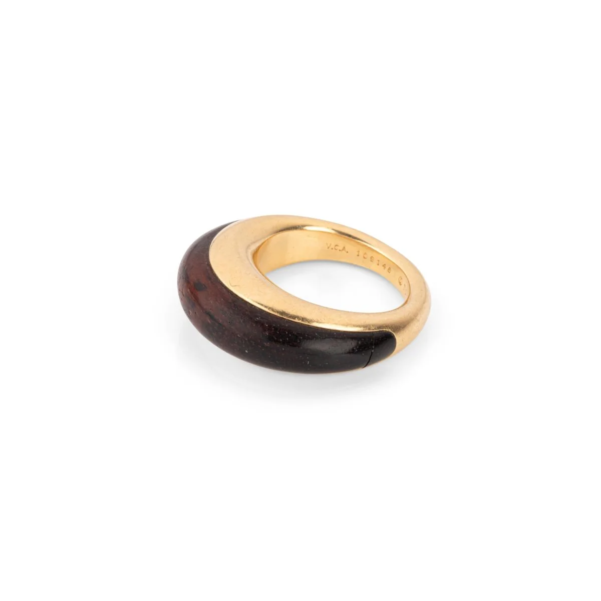 Bague VAN CLEEF & ARPELS en or jaune et bois d'amourette - Image 4