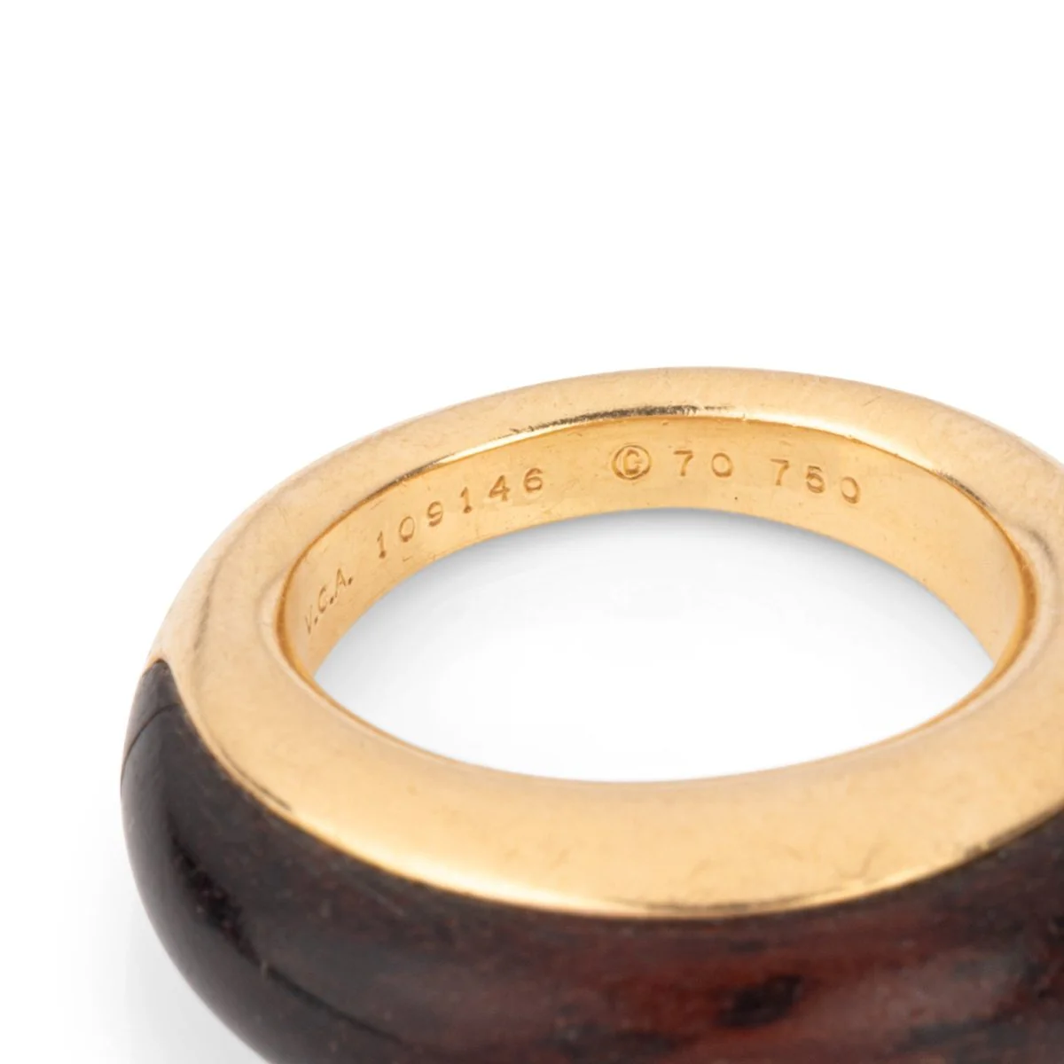 Bague VAN CLEEF & ARPELS en or jaune et bois d'amourette - Image 7