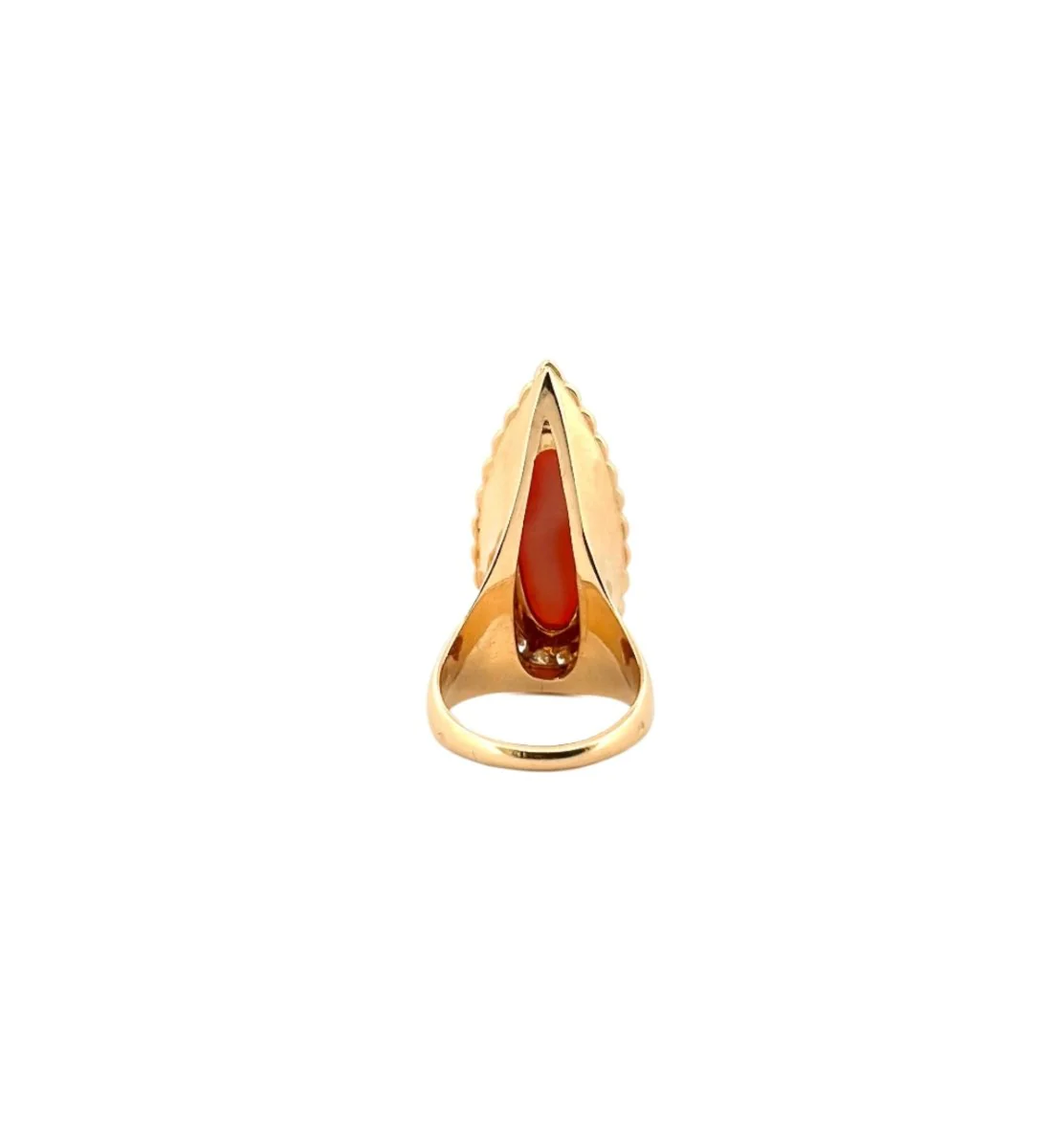 Bague VAN CLEEF & ARPELS "Peninsula" en or jaune, corail et diamants - Image 4