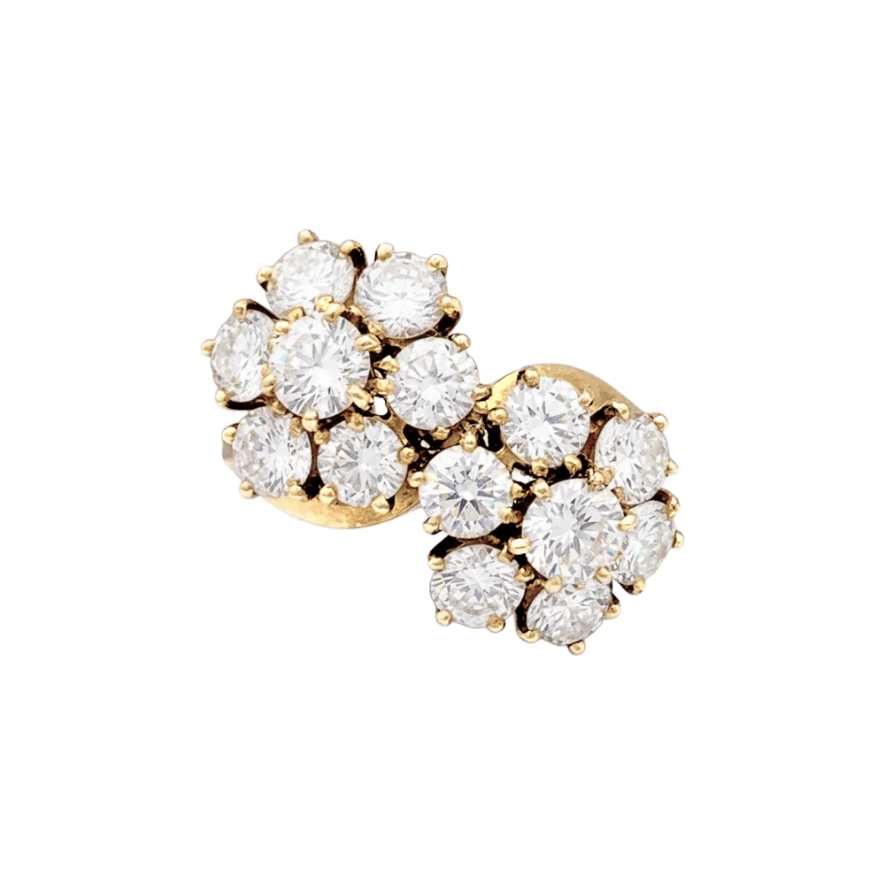 Bague Toi & Moi VAN CLEEF & ARPELS "Fleurs" en or jaune et diamants
