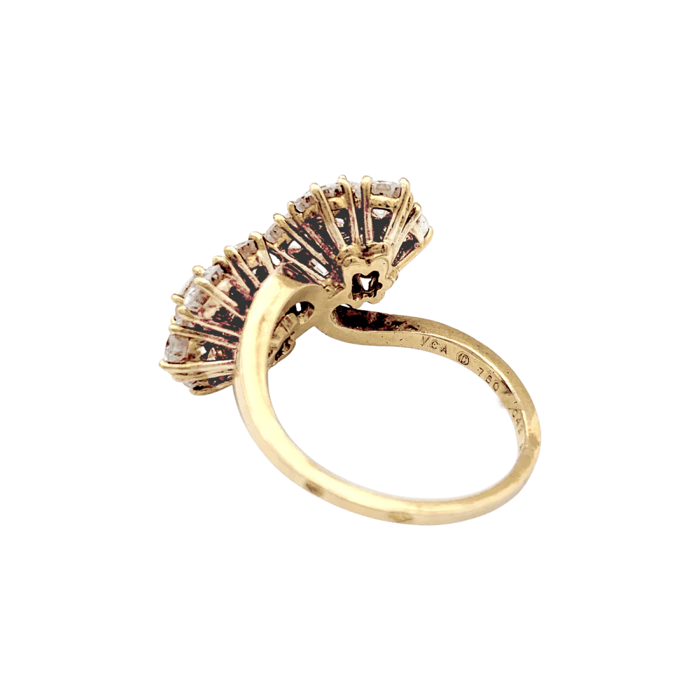 Bague Toi & Moi VAN CLEEF & ARPELS "Fleurs" en or jaune et diamants - Image 3