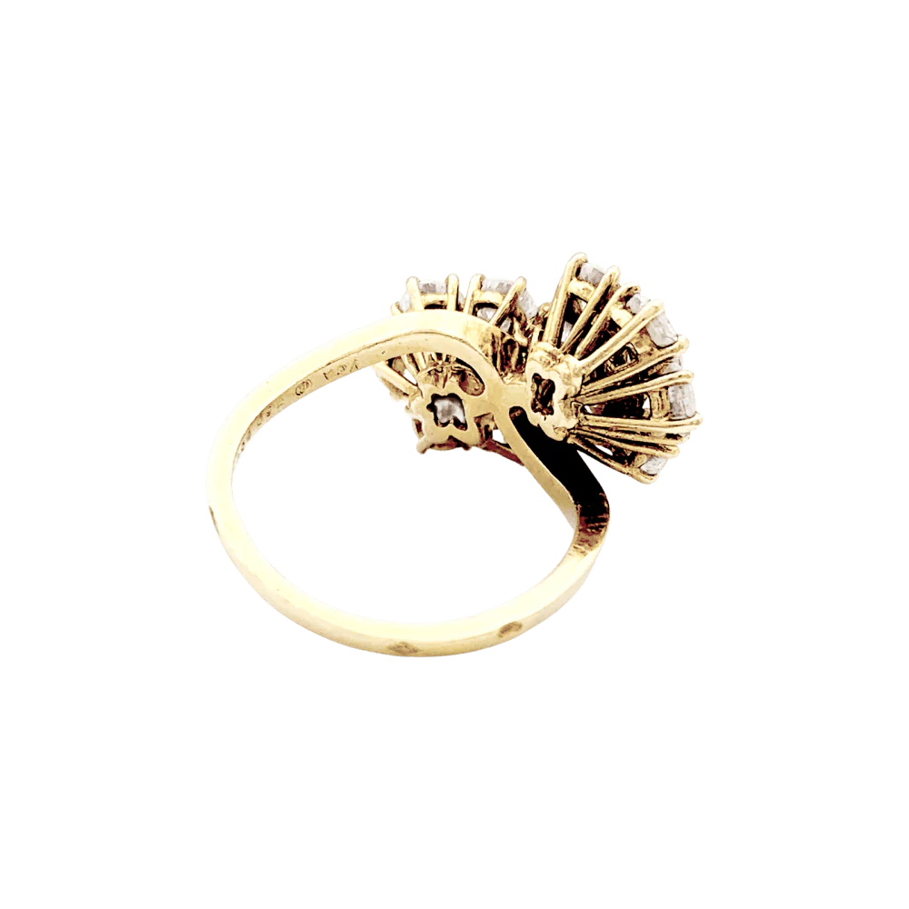 Bague Toi & Moi VAN CLEEF & ARPELS "Fleurs" en or jaune et diamants - Image 4