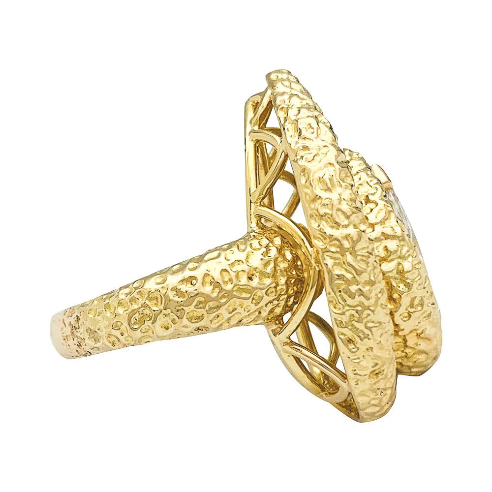 Bague VAN CLEEF & ARPELS, or jaune, diamant navette - Image 2