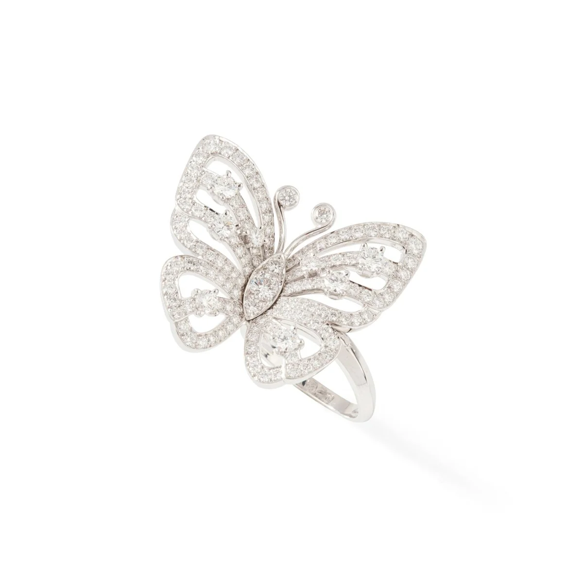 Bague VAN CLEEF & ARPELS Papillon en or blanc et diamants