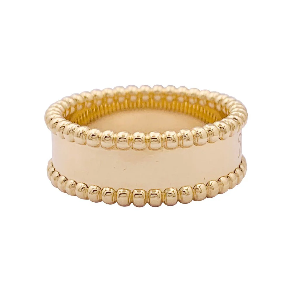 Bague VAN CLEEF & ARPELS "Perlée signature" en or jaune - Image 4