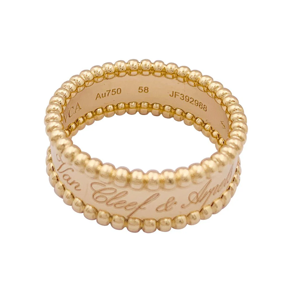 Bague VAN CLEEF & ARPELS "Perlée signature" en or jaune - Image 5
