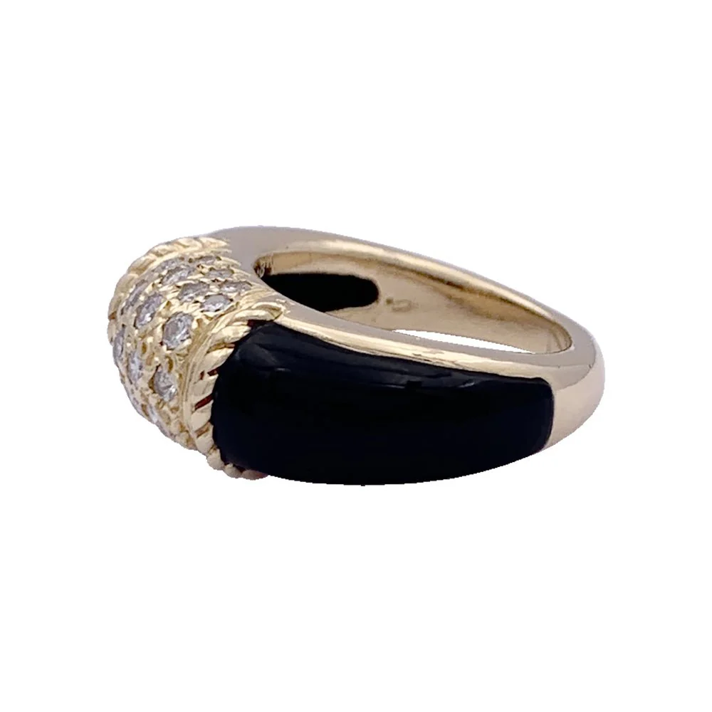 Bague VAN CLEEF & ARPELS "Philippine" en or jaune, onyx et diamants - Image 5