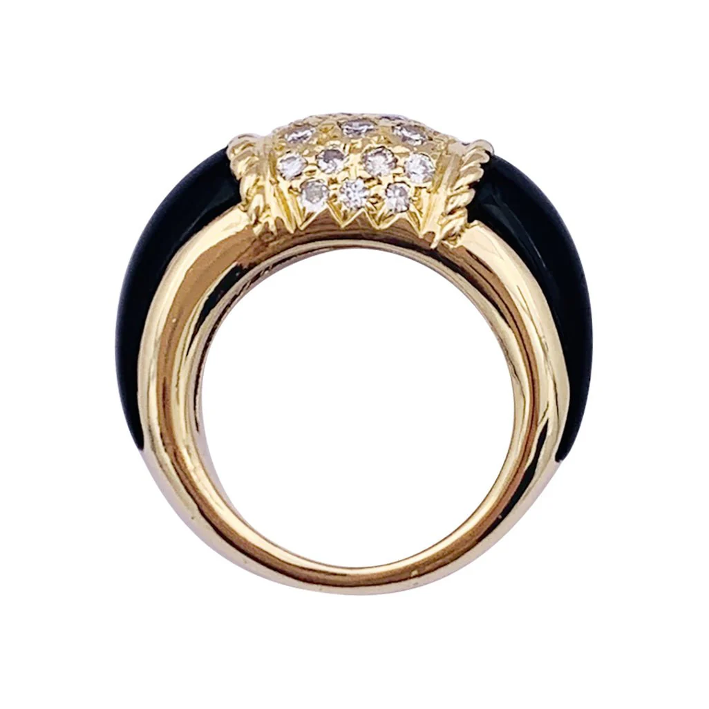 Bague VAN CLEEF & ARPELS "Philippine" en or jaune, onyx et diamants - Image 6