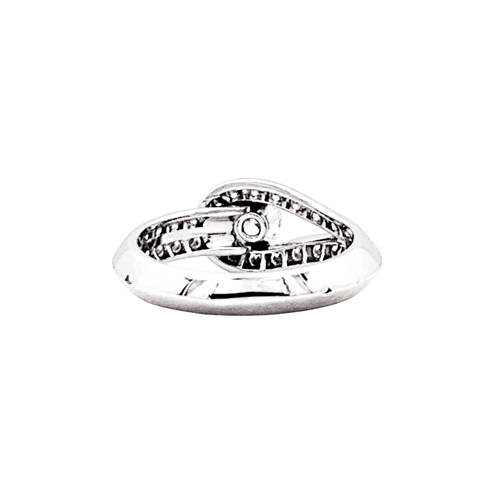 Bague Solitaire VAN CLEEF & ARPELS "Solitaire Couture" en platine et diamants - Image 4