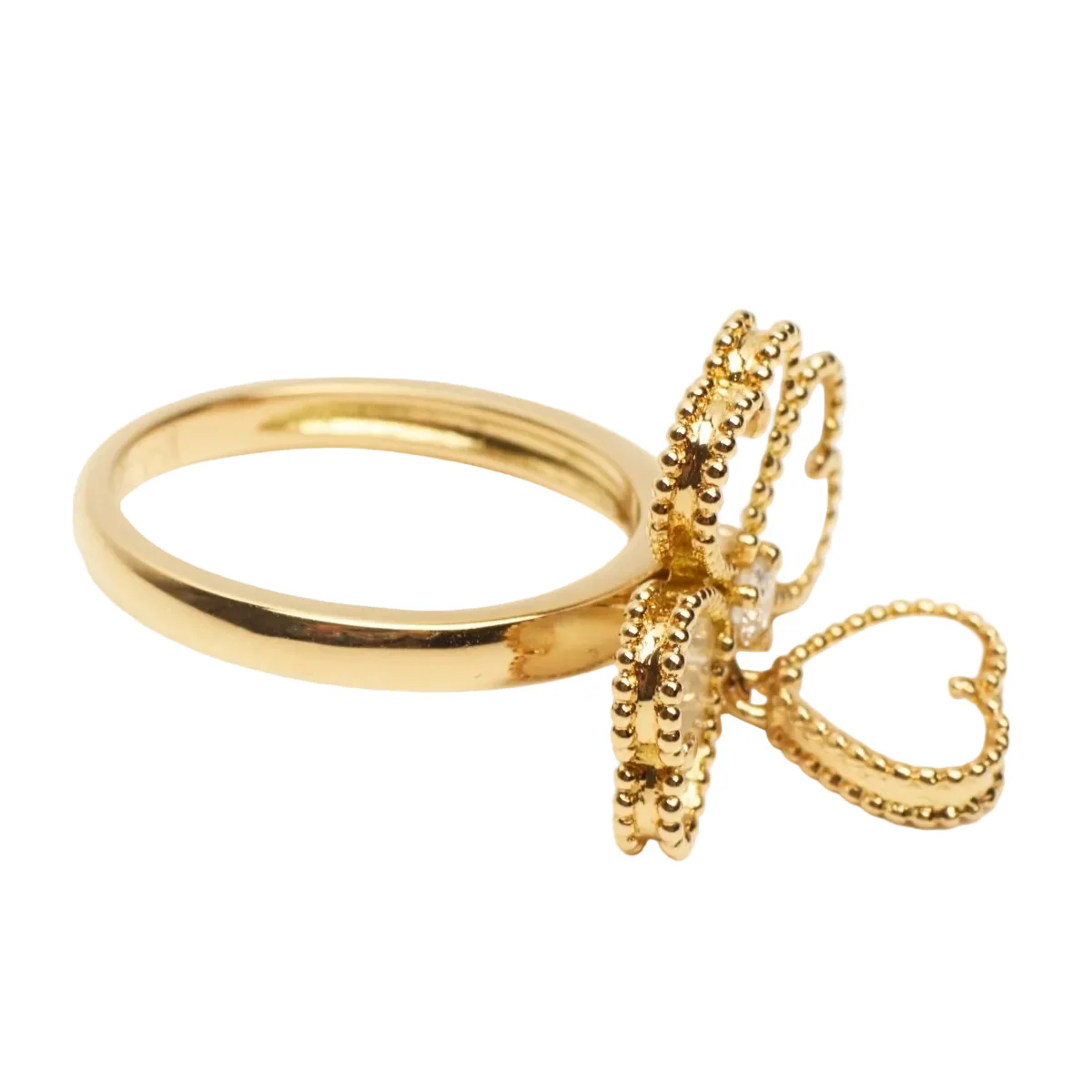Bague VAN CLEEF & ARPELS "Sweet Hearts" en or jaune, nacres et diamant - Image 3