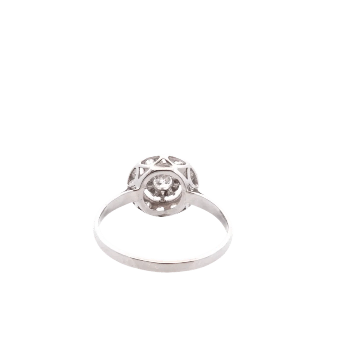 Bague Marguerite en or blanc et diamants - Image 3