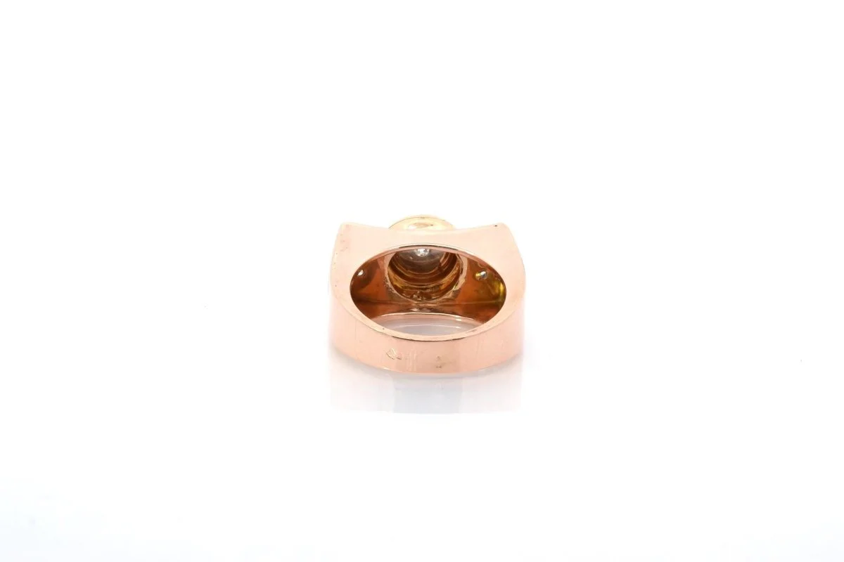 Bague en or jaune et diamants - Image 3
