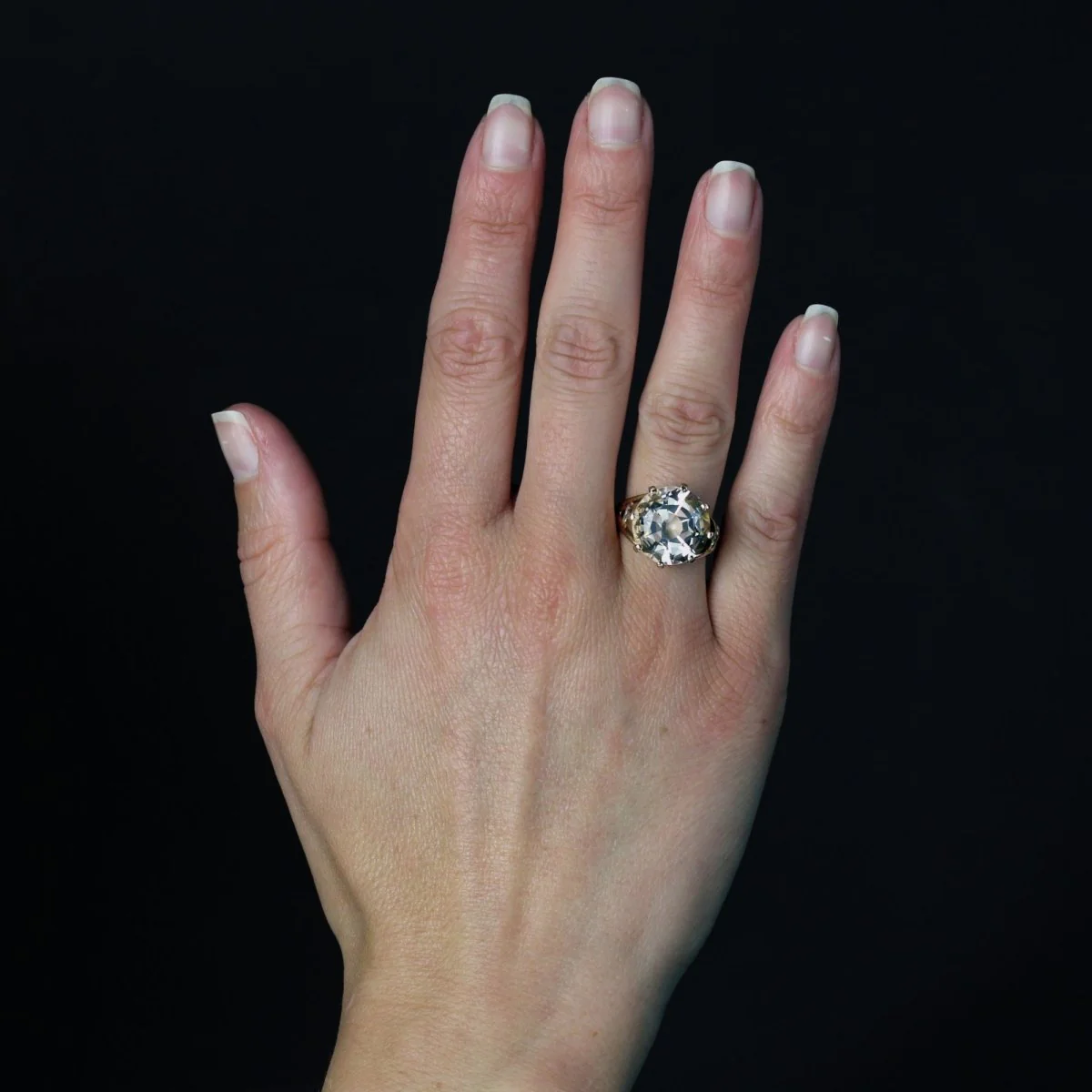 Bague Cocktail en or jaune et béryl - Image 2
