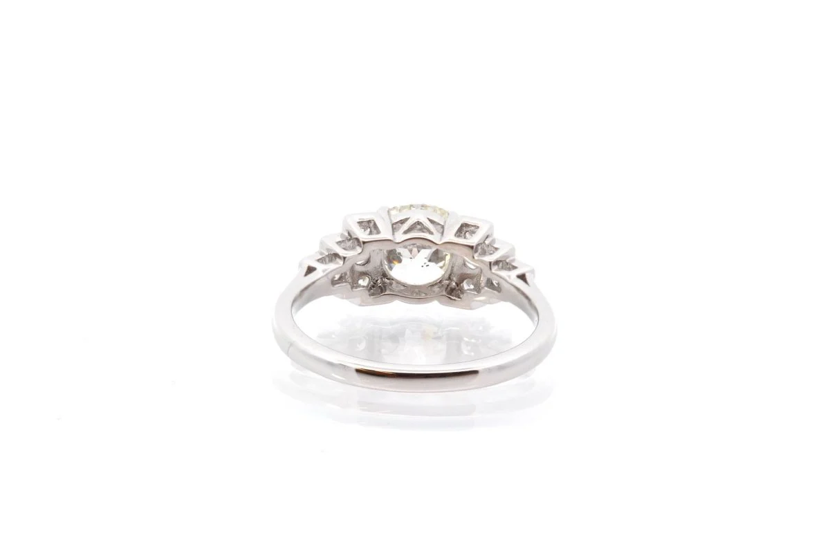 Bague vintage diamant 1,19 cts H/SI2 en or - Image 5