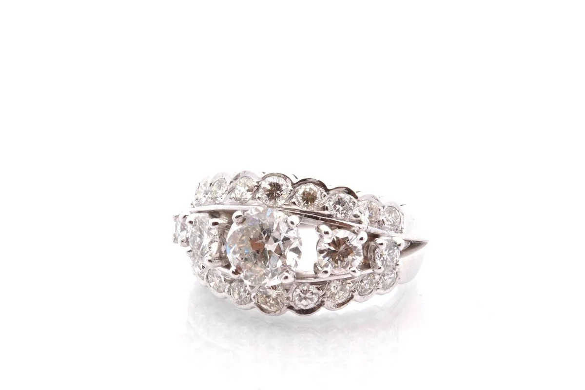 Bague VINTAGE Diamants en or blanc