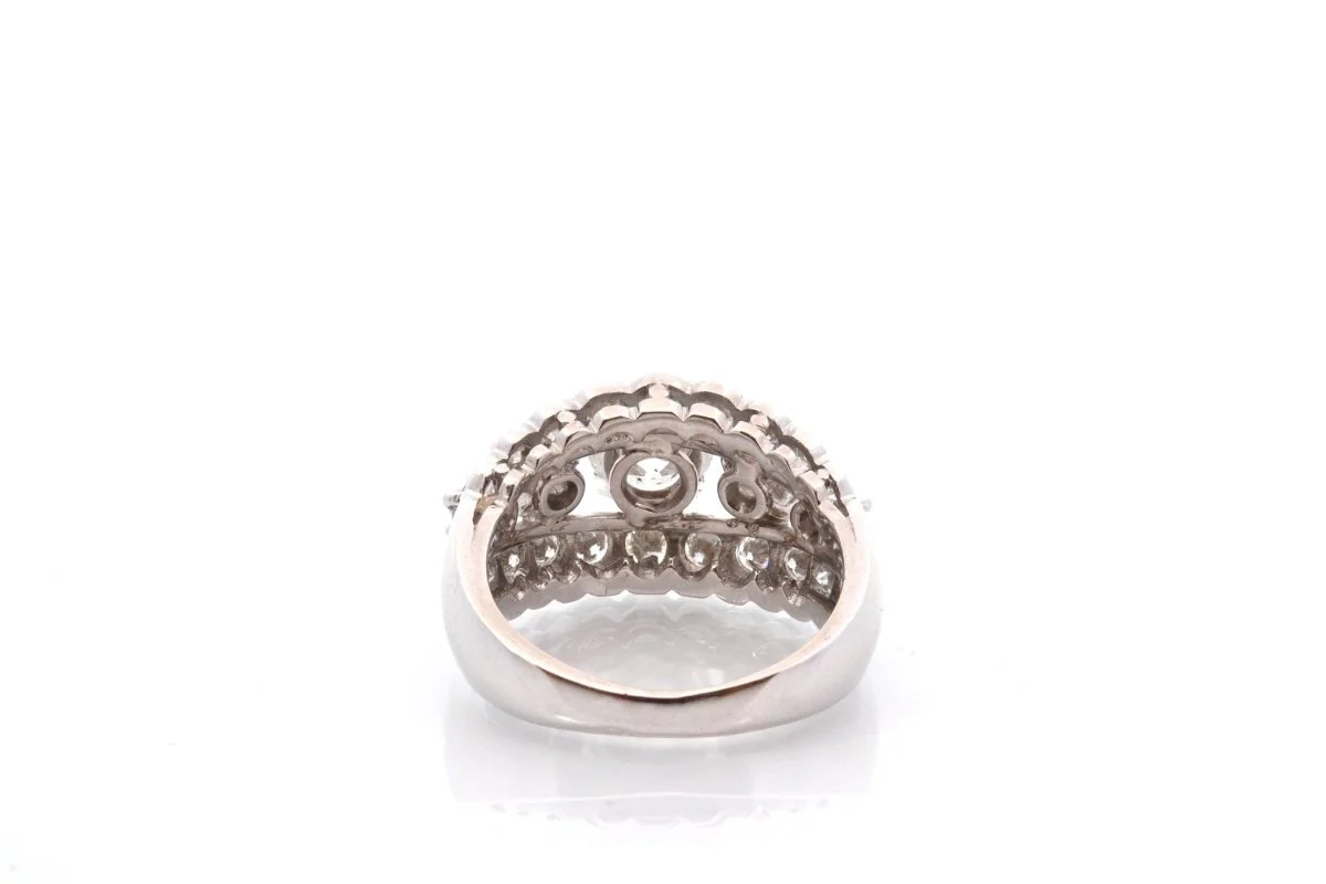 Bague VINTAGE Diamants en or blanc - Image 5