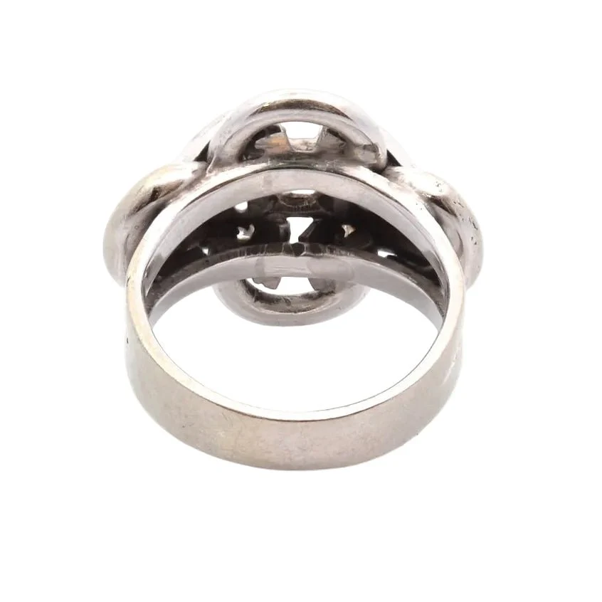 Bague en or blanc et diamants - Image 3