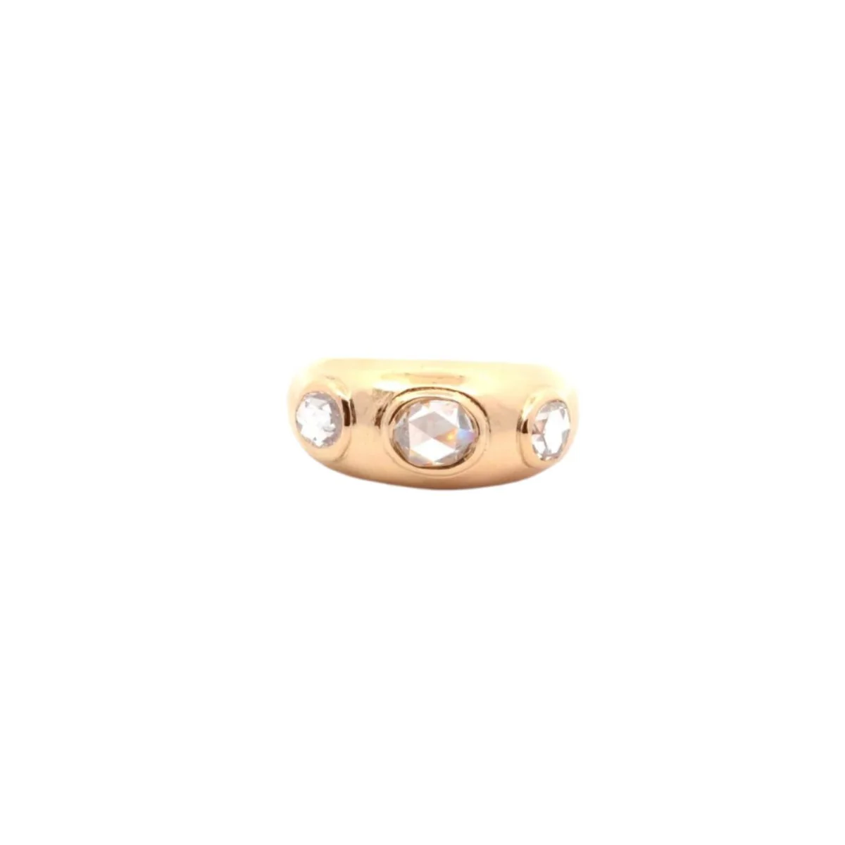 Bague Jonc en or jaune et diamants