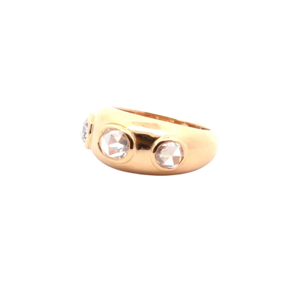 Bague Jonc en or jaune et diamants - Image 2