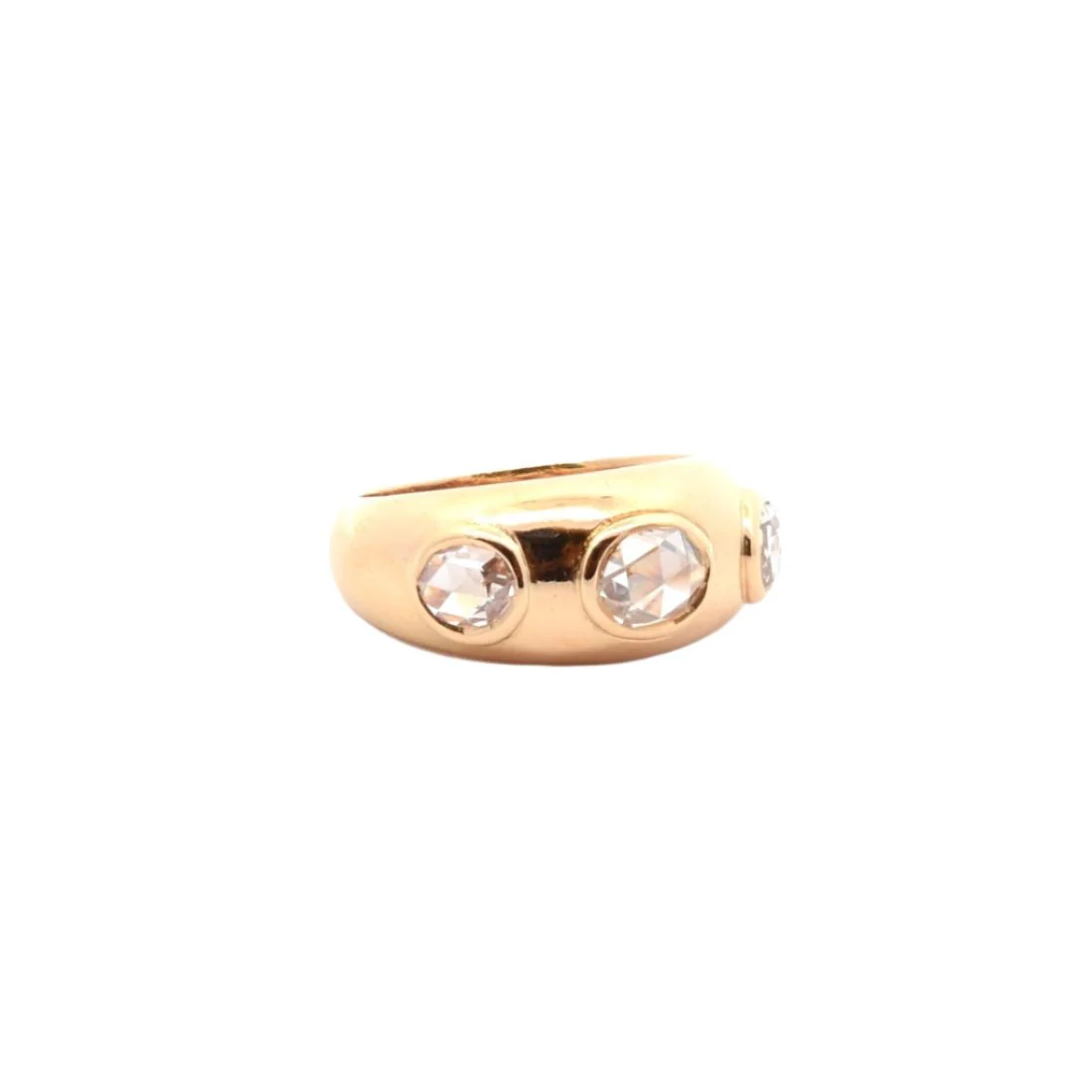 Bague Jonc en or jaune et diamants - Image 4