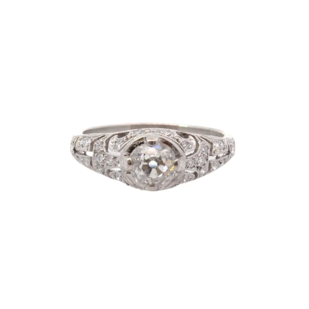 Bague vintage diamants en platine