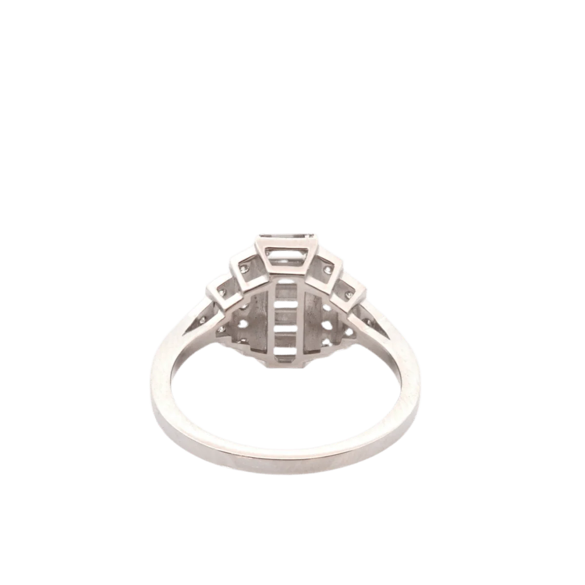 Bague Jarretière en platine et diamants - Image 3