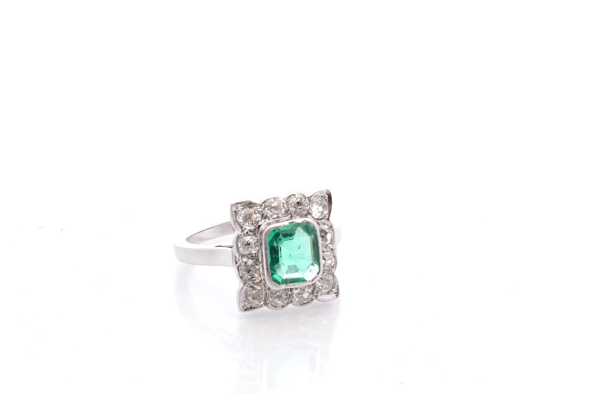 Bague vintage en or et émeraude - Image 4