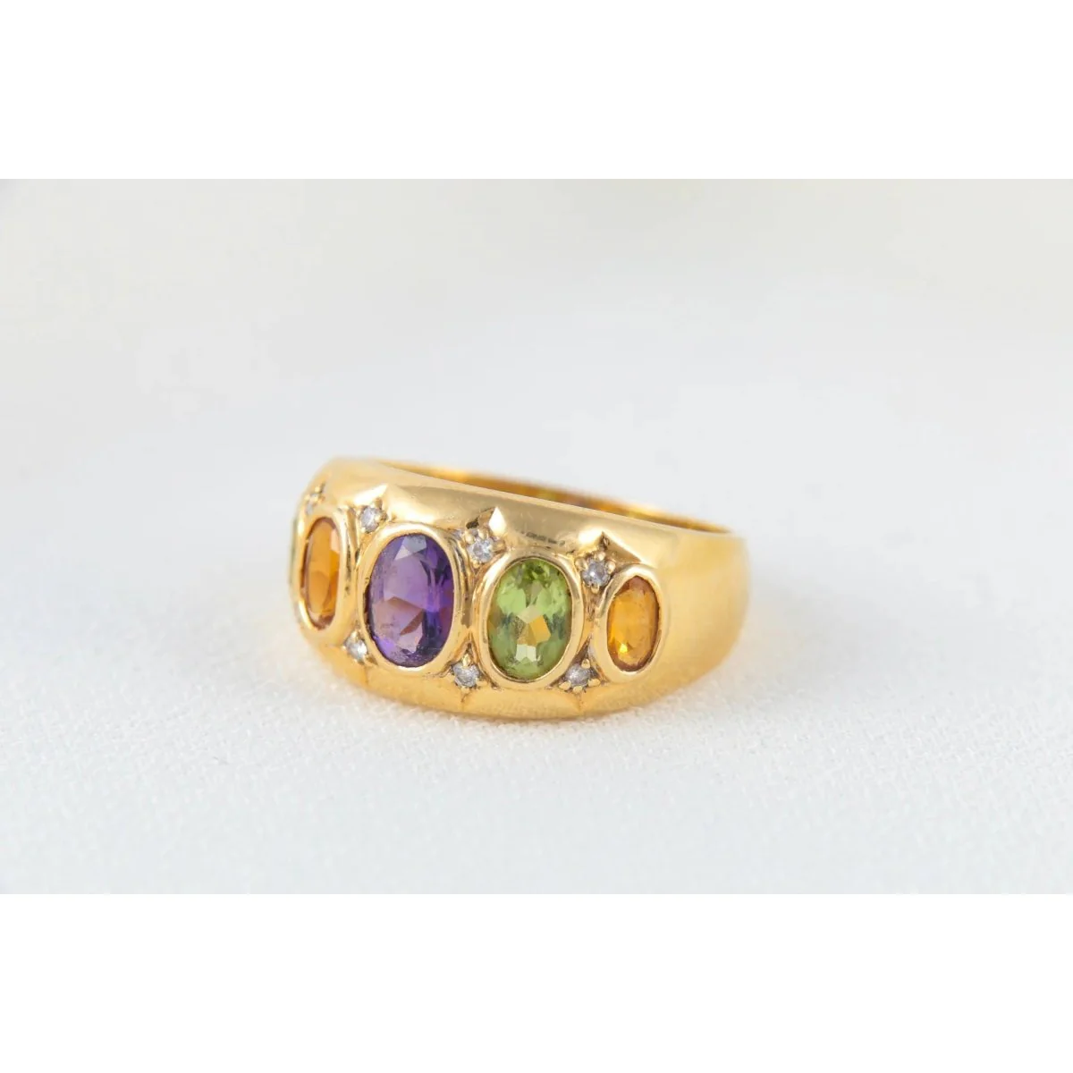 Bague Vintage en Or, Diamants et Pierres Fines - Image 6