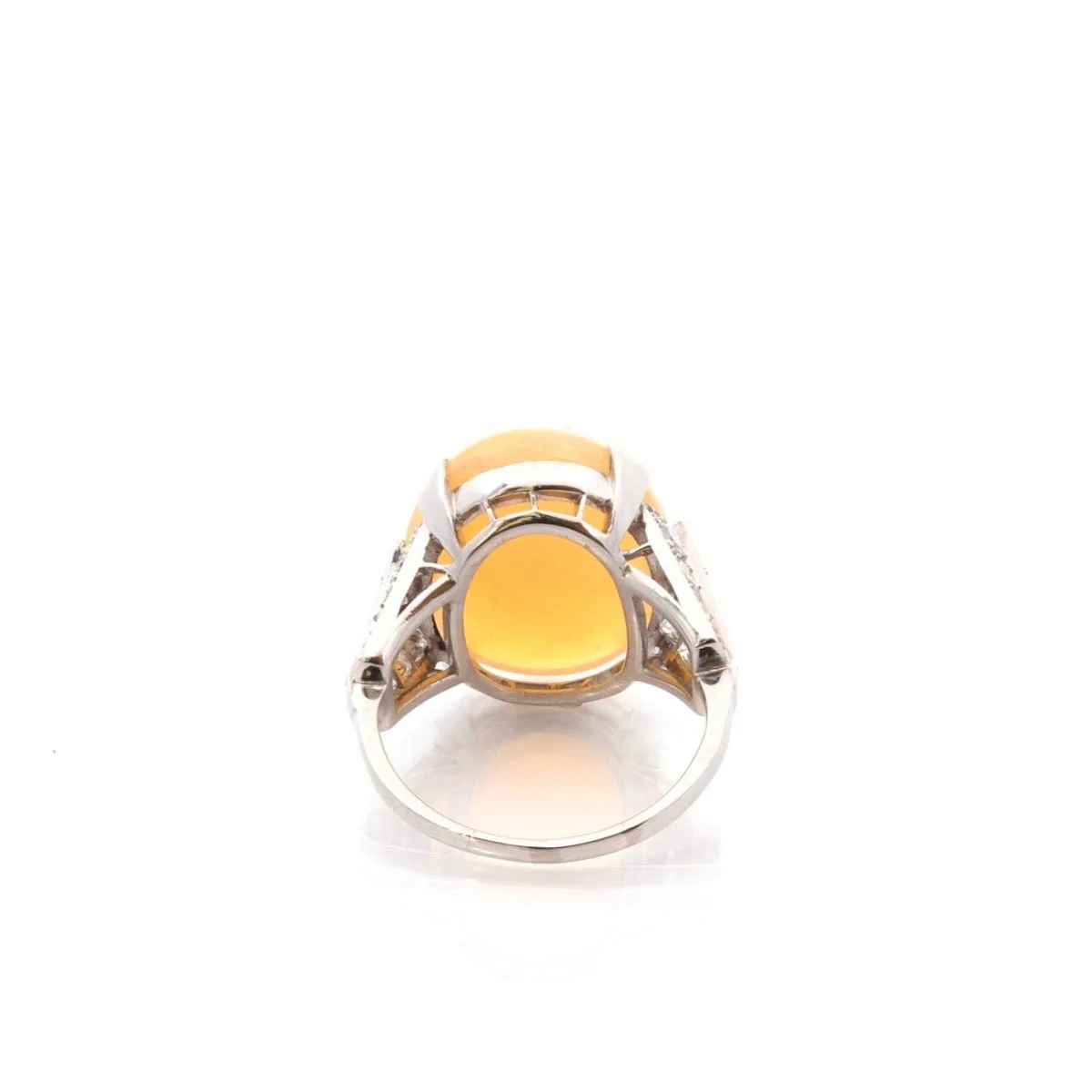 Bague Cocktail en or blanc, opale et diamants - Image 3