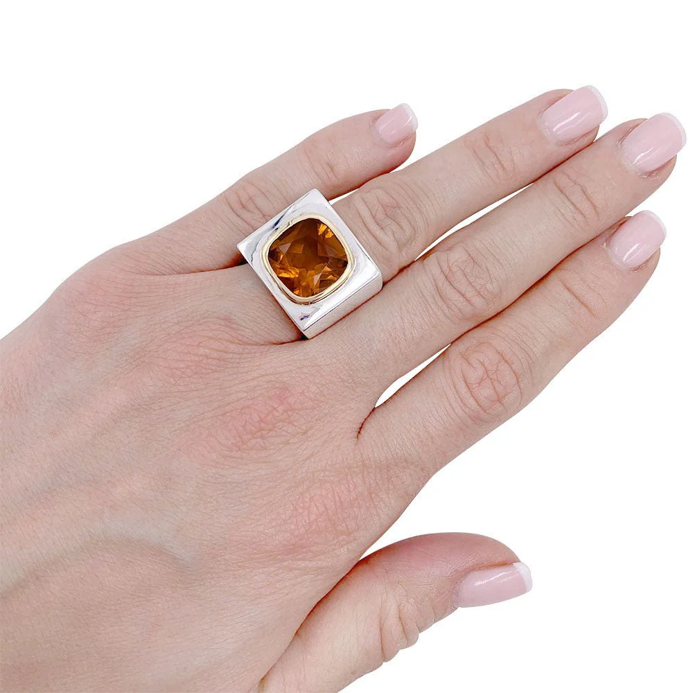 Bague Chevalière en or blanc - Image 5