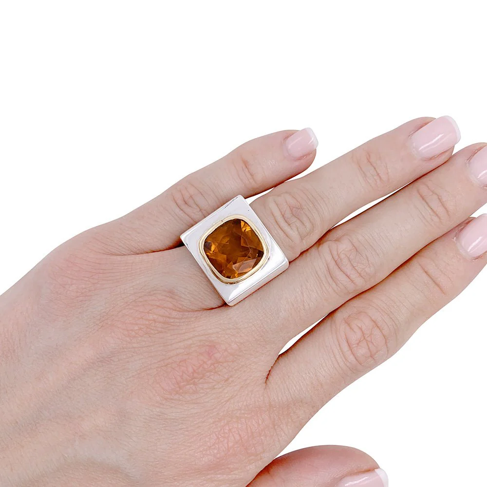Bague Chevalière en or blanc - Image 6