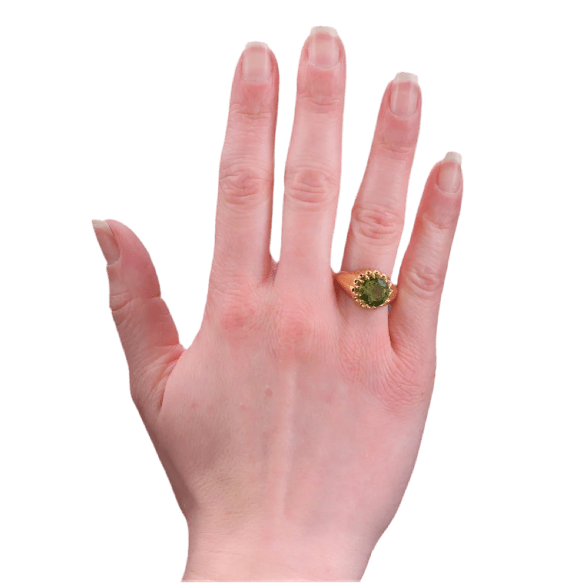 Bague Jonc en or jaune et péridot - Image 2