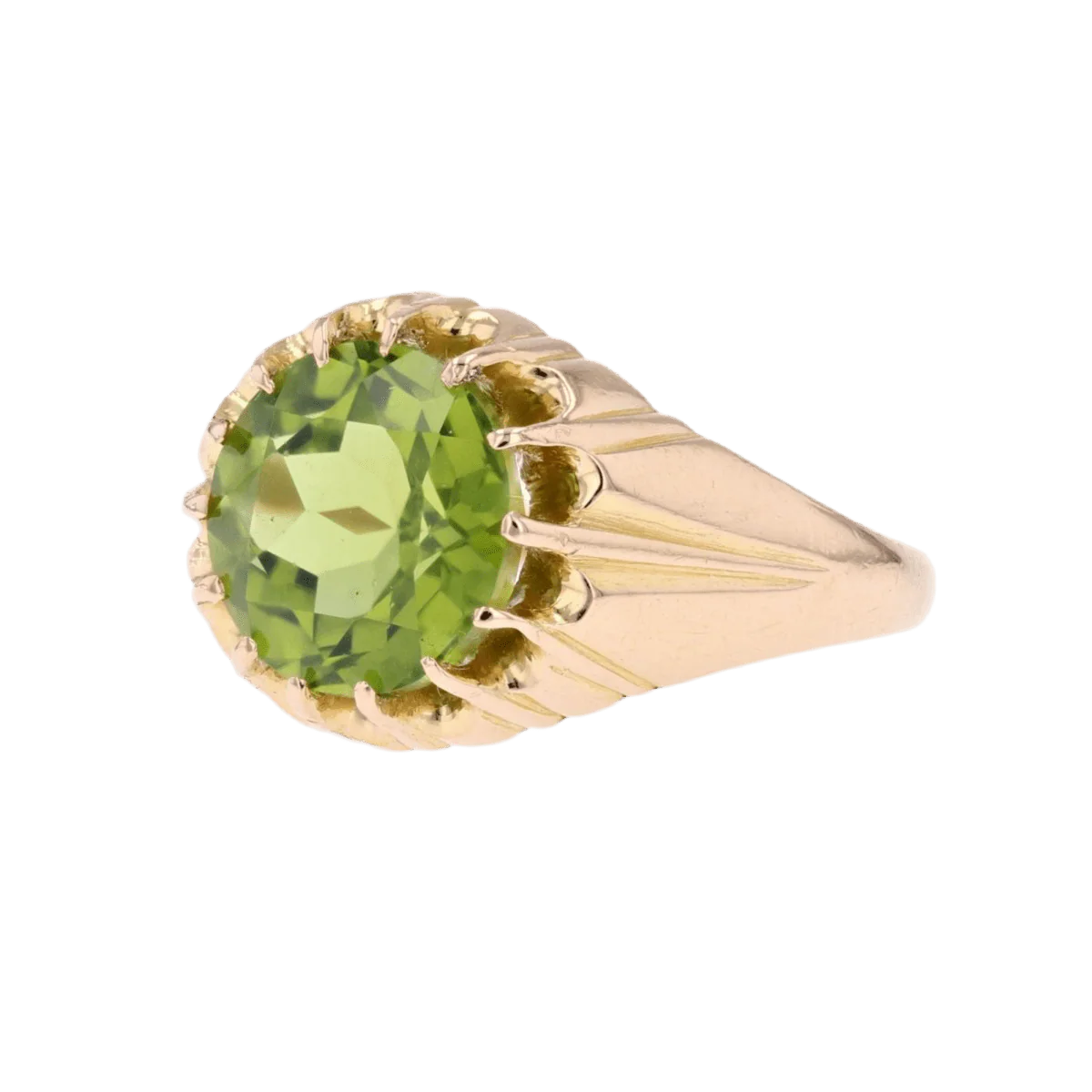 Bague Jonc en or jaune et péridot - Image 3