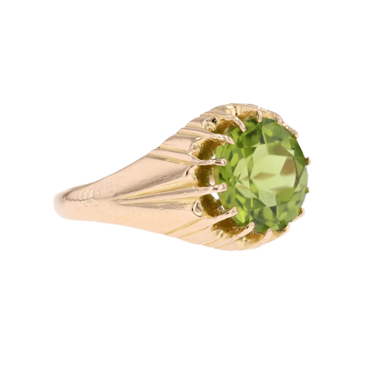Bague Jonc en or jaune et péridot - Image 5