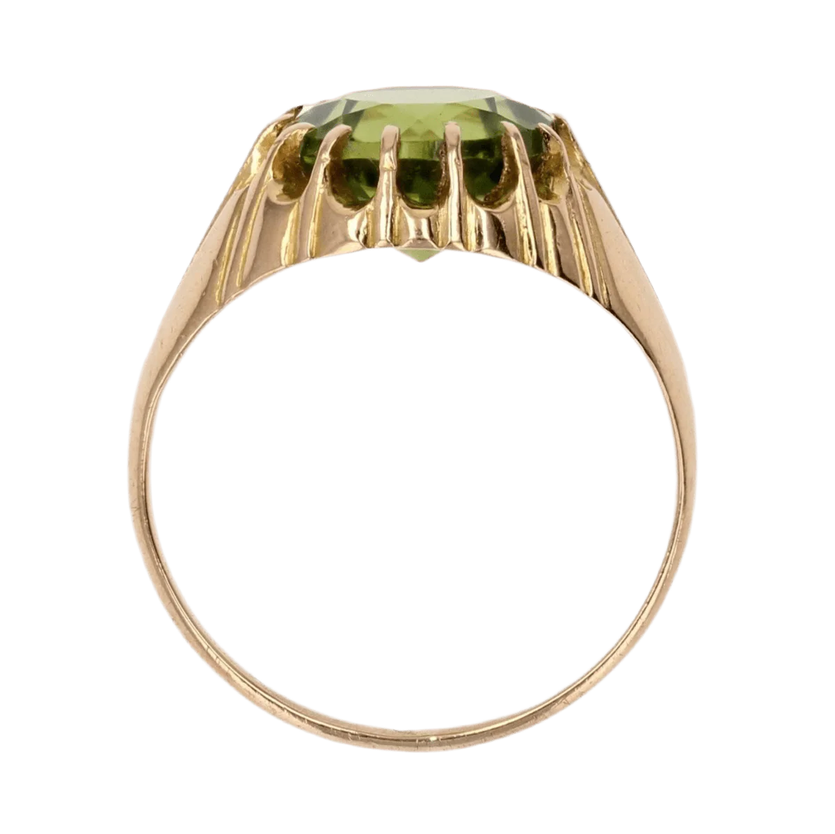 Bague Jonc en or jaune et péridot - Image 6
