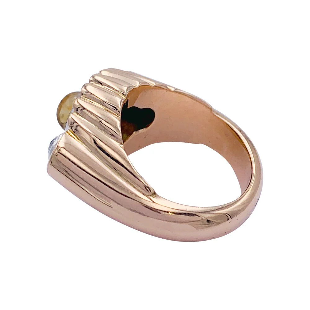 Bague en or rose, citrine et diamants - Image 5