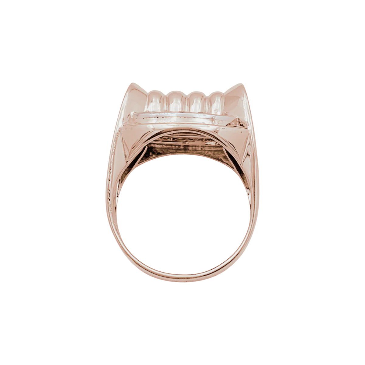 Bague Tank en or rose et diamants - Image 4