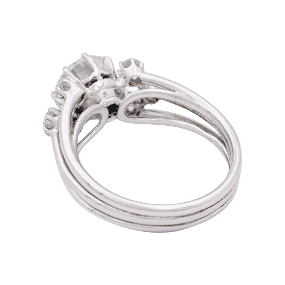 Bague vintage platine et diamants. - Image 5