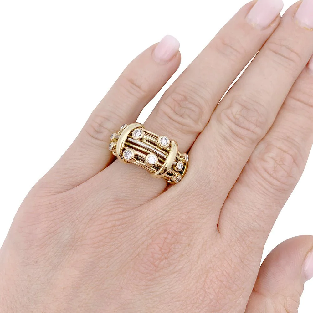 Bague POIRAY trois ors et diamants - Image 2