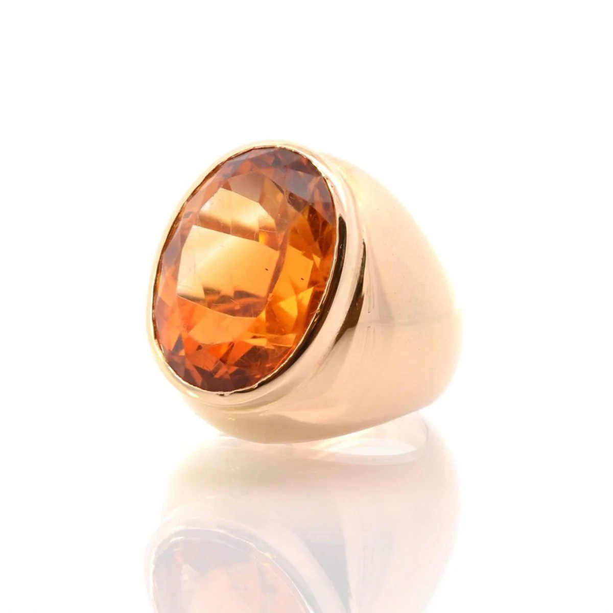 Bague Dôme en or jaune et citrine - Image 2