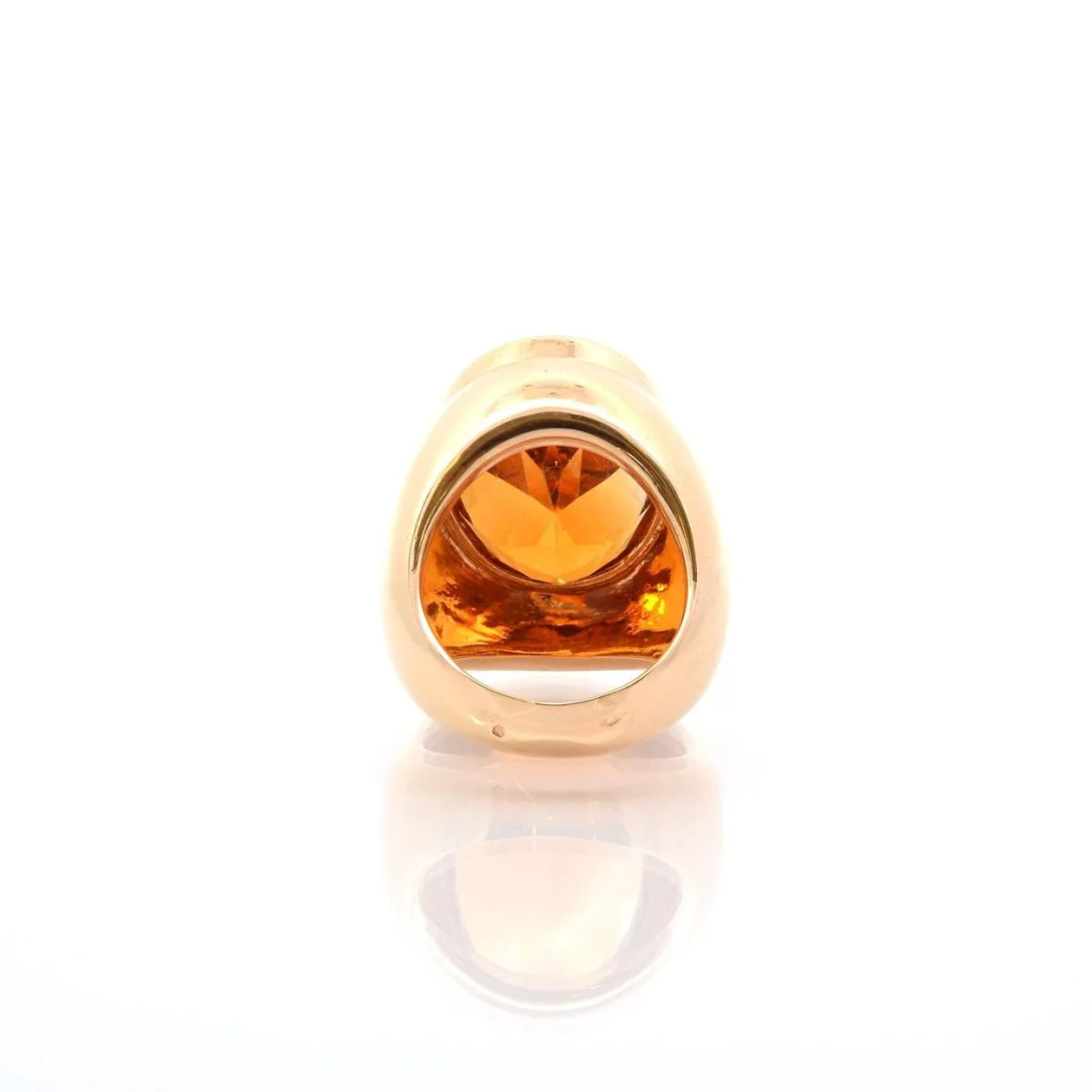 Bague Dôme en or jaune et citrine - Image 3