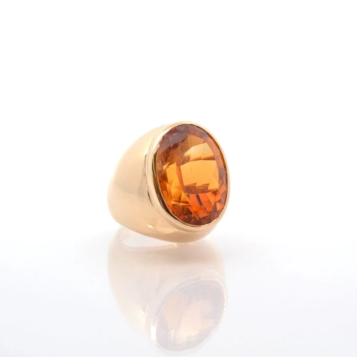 Bague Dôme en or jaune et citrine - Image 4