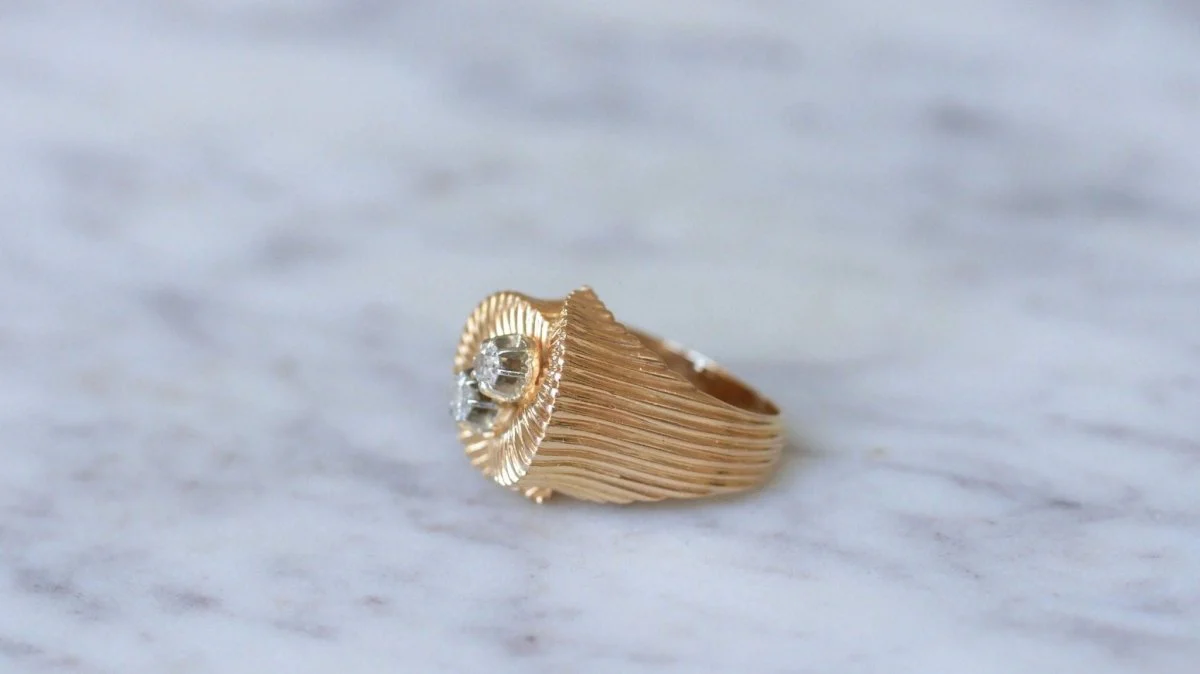 Bague spirale or rose et diamants - Image 6
