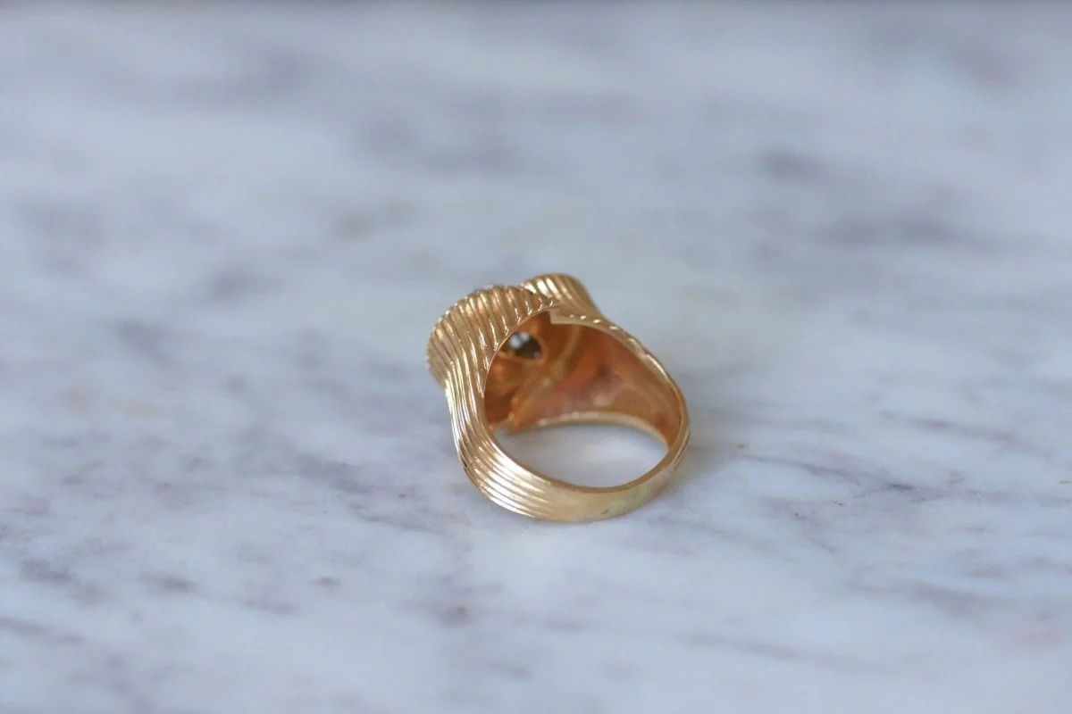 Bague spirale or rose et diamants - Image 7