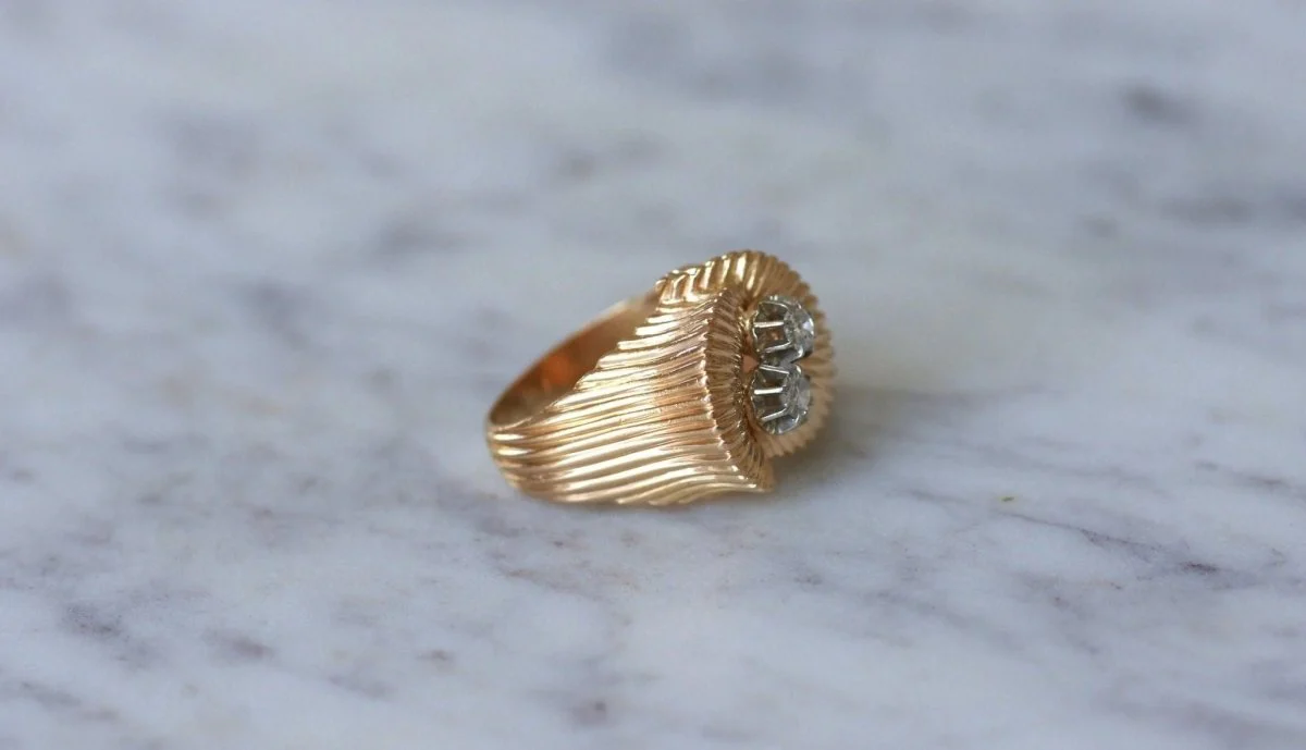 Bague spirale or rose et diamants - Image 8