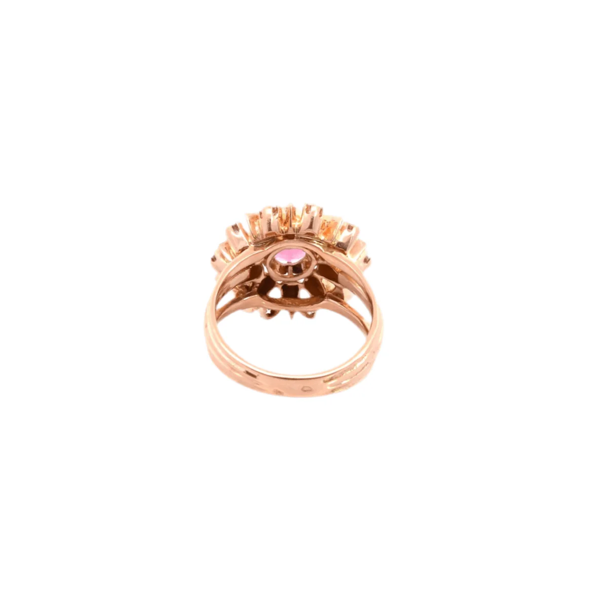 Bague en or jaune, tourmaline et diamants - Image 3