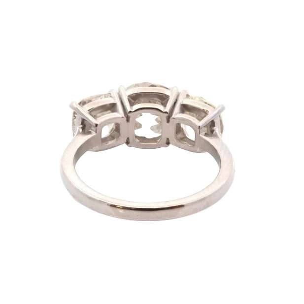 Bague Trilogie en platine et diamants - Image 4