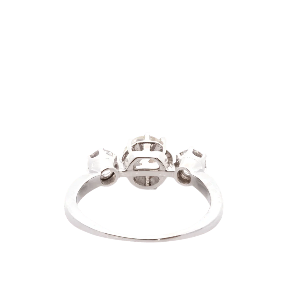 Bague Trilogie en platine et diamants - Image 3